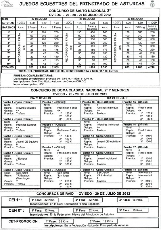 Juegos Ecuestres del Principado de Asturias los próximos días 27, 28 y 29 de julio